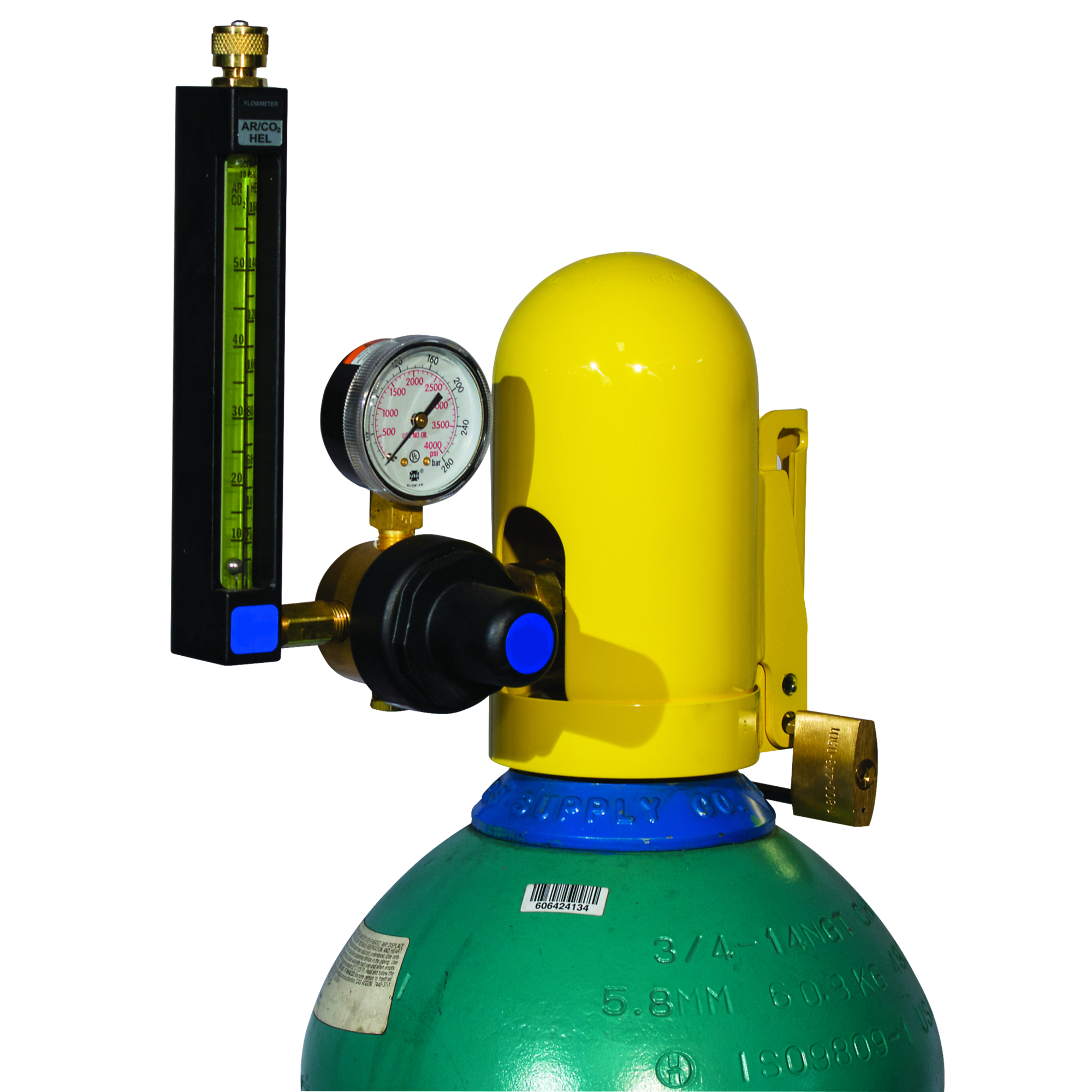 Justrite Safety Snap Cap for Gas Cylinders — High Pressure, Fine Thread, Model# 35358